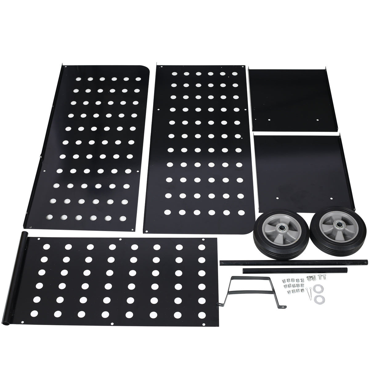 Firewood Fireplace Log Cart 200lbs Capacity Wood Rack Heavy Duty--Black