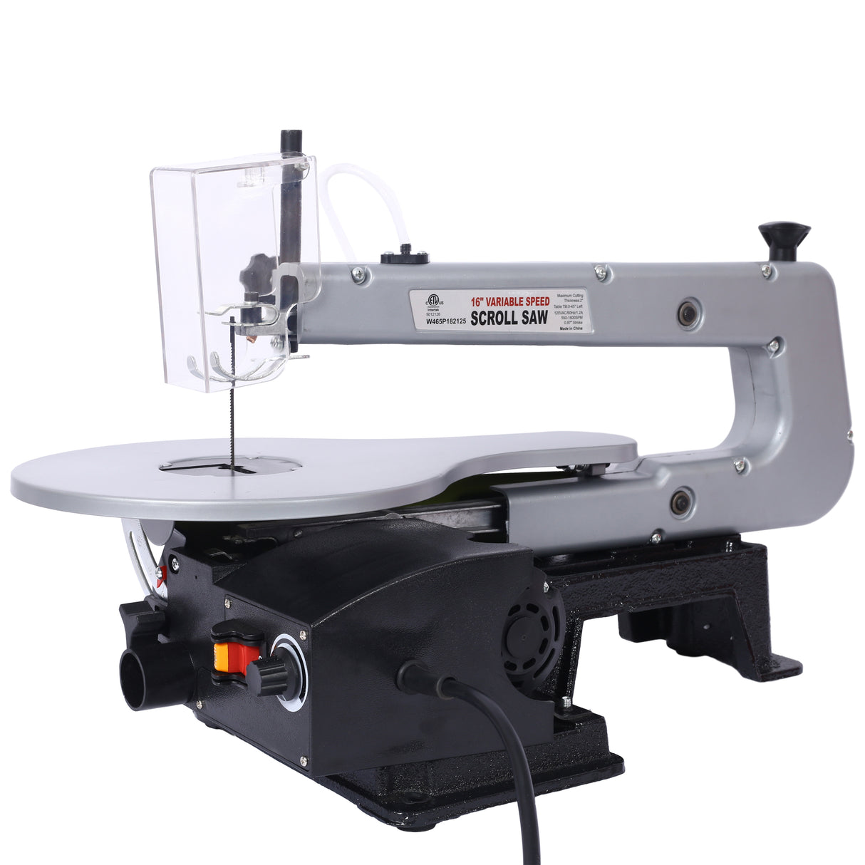 16-Inch Variable Speed Scroll Saw with Extra-Large Adjustable Tilting Table ETL Certified
