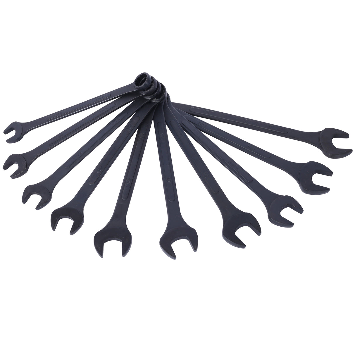 10 PCS SAE Jumbo Combination Wrench Set Extra Large Black-Oxide 1-5/16" - 2" kasama ang Pouch