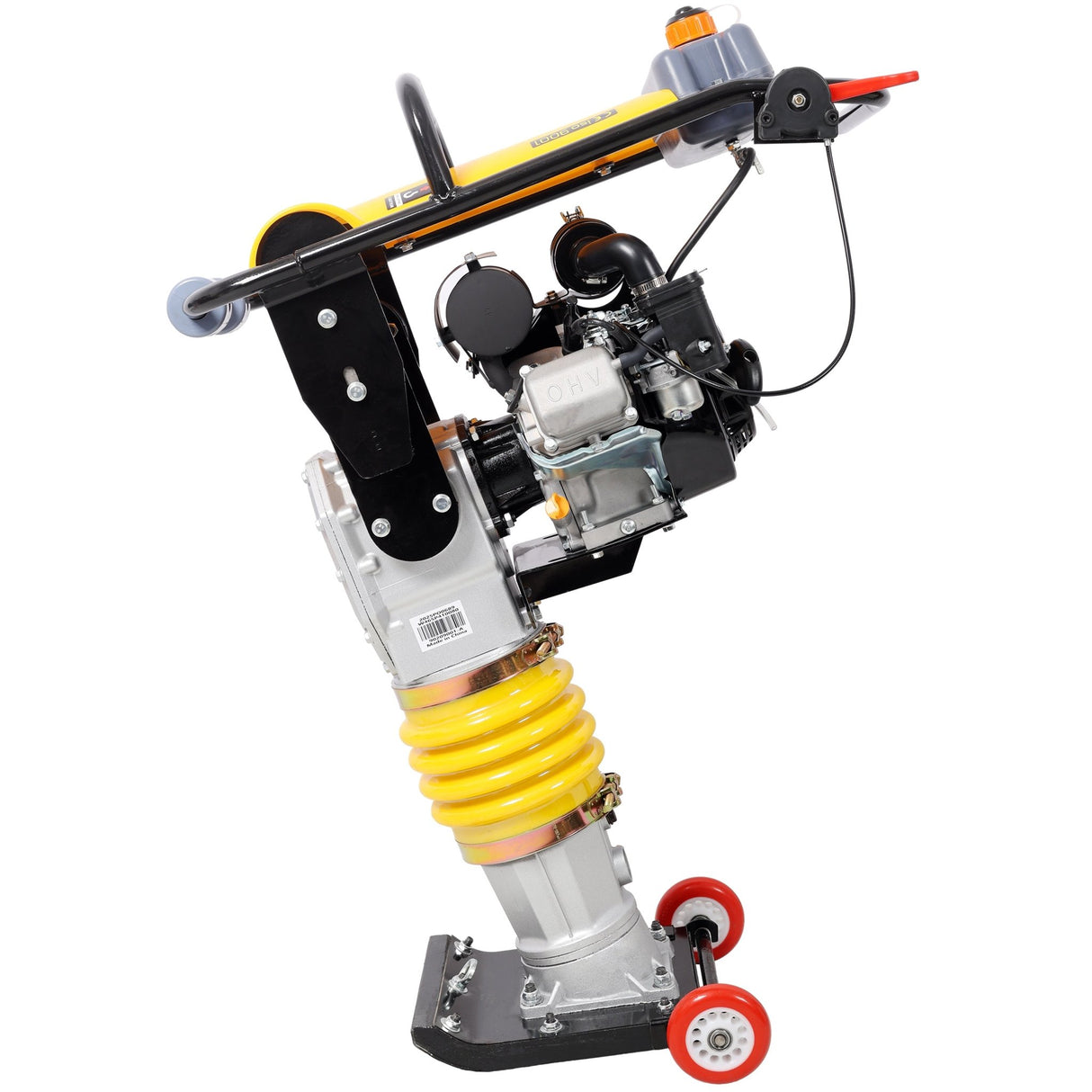 7HP Gas Engine Powered Tamper Rammer Jumping Jack Compactor Walk - Behind Jumping Jack Compactor 196CC Engine Tamper for Concrete & Soil - Fab Heavy Parts