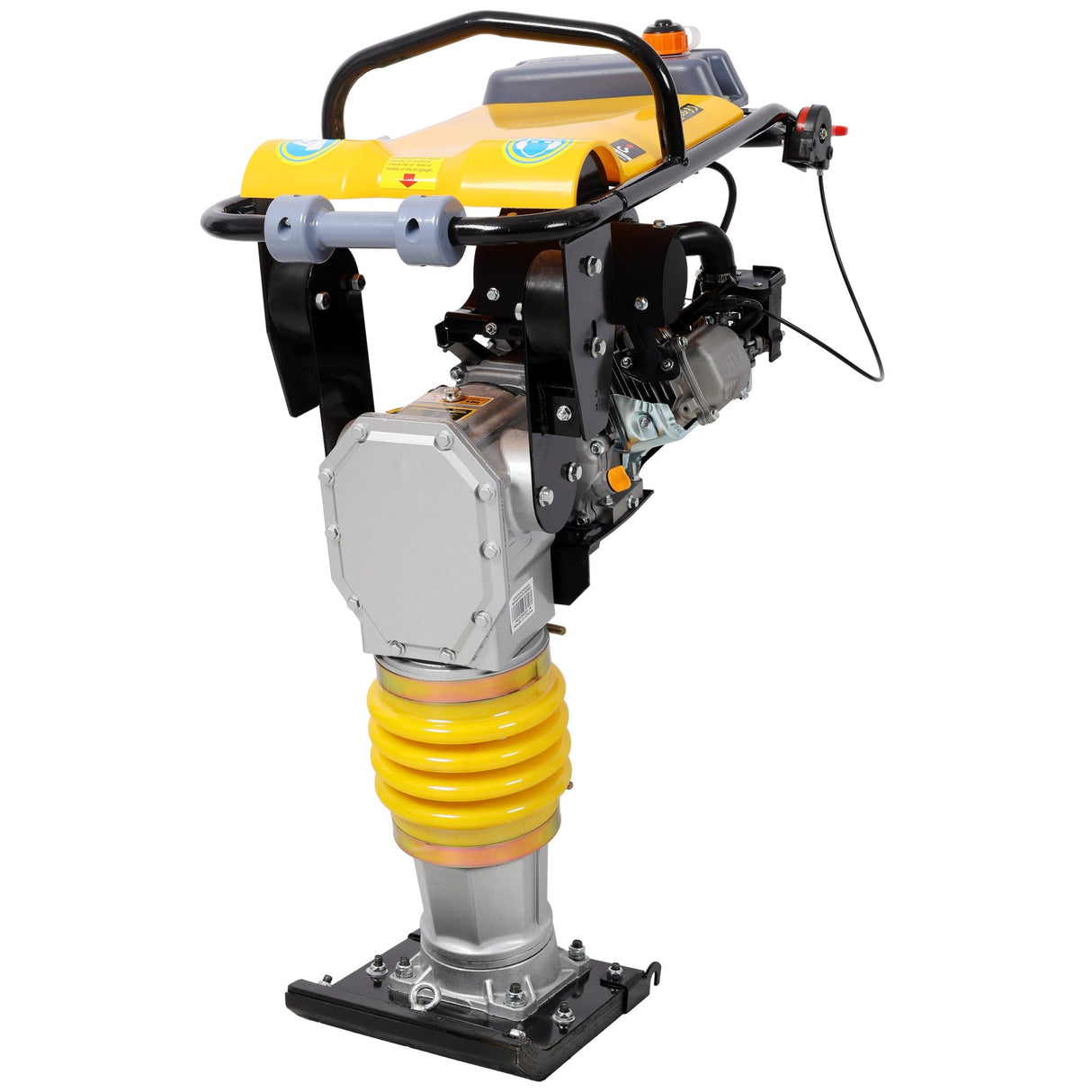 7HP Gas Engine Powered Tamper Rammer Jumping Jack Compactor Walk - Behind Jumping Jack Compactor 196CC Engine Tamper for Concrete & Soil - Fab Heavy Parts