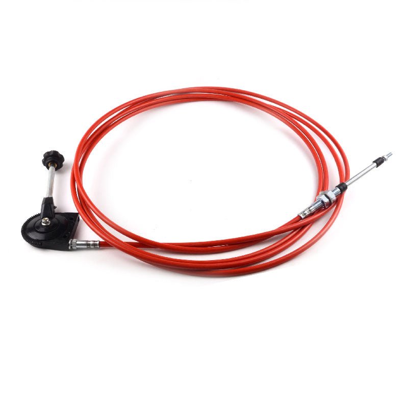 7M, 276" Throttle Cable with Control Handle Fits for CASE Volvo Fits Komatsu JCB CAT JD - Fab Heavy Parts