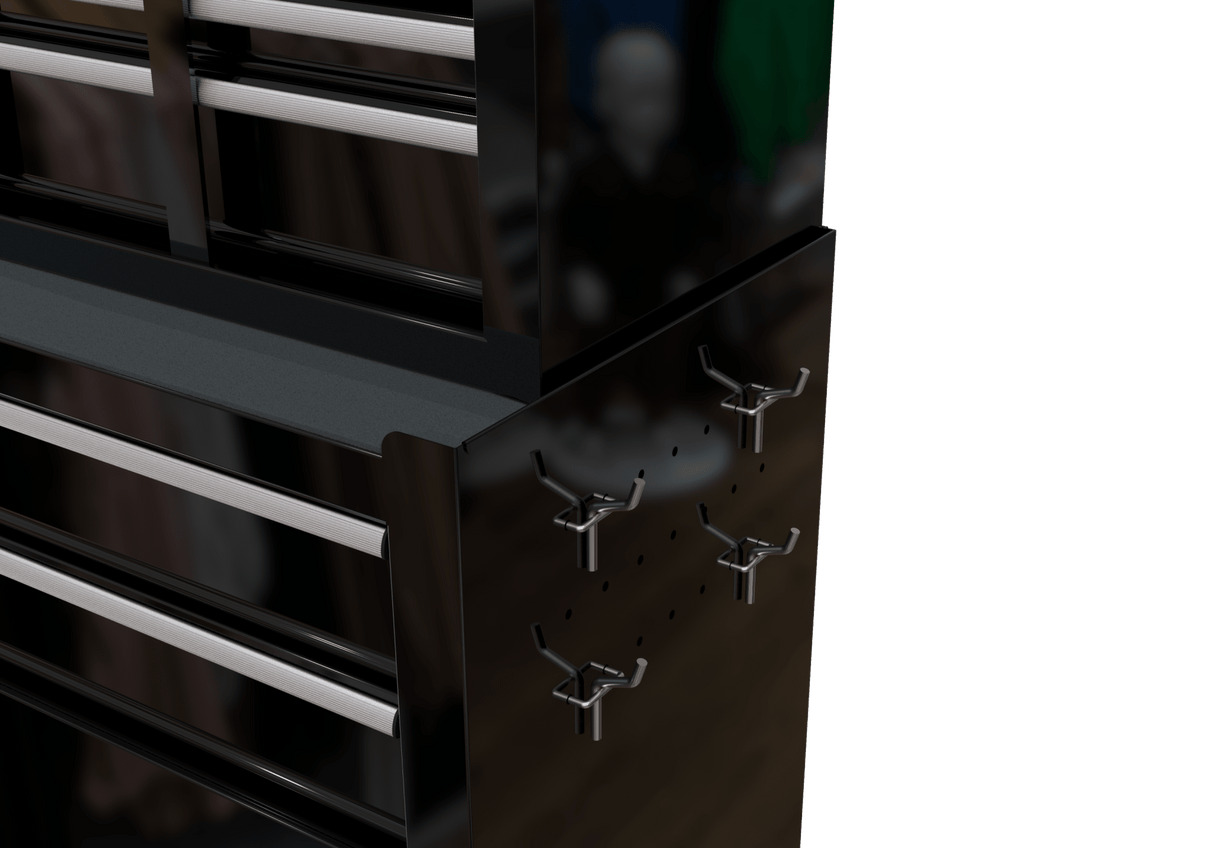 8 - Drawer Tool Storage Cabinet High Capacity Rolling Chest with Wheels and Drawers Black - Fab Heavy Parts