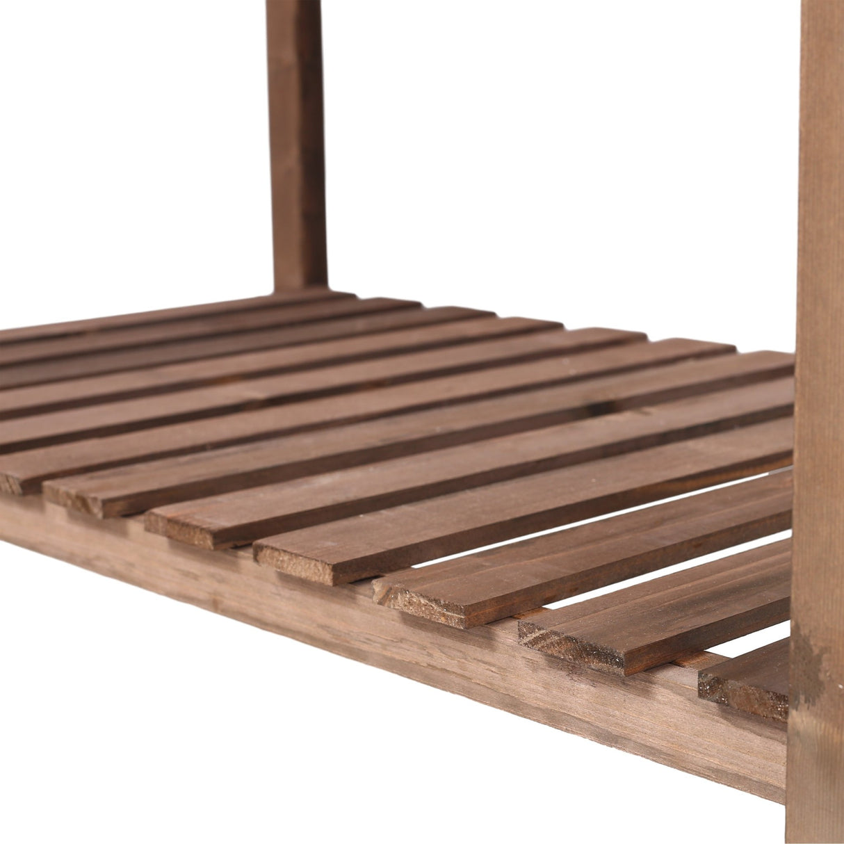 8 Pockets Horticulture Raised Garden Bed Elevated Wood Planter Box Stand with Foldable Side Table and Storage Shelf for Herb/Vegetables/Flowers - Dark Brown Color - Fab Heavy Parts