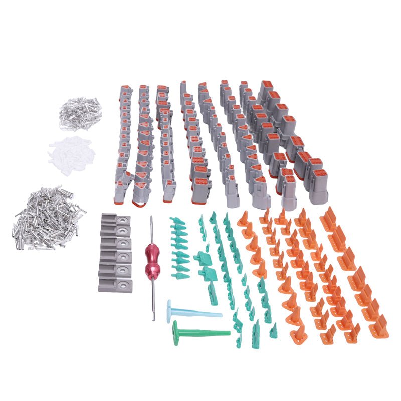 800 Piece Deutsch DT Connector Kit Stamped for 14 16 18 20 GA. WIRE - Fab Heavy Parts