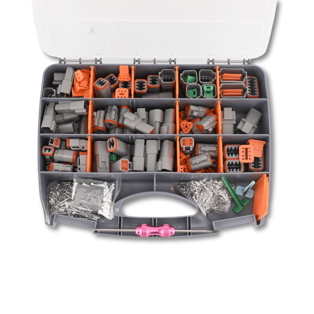 800 Piece Deutsch DT Connector Kit Stamped for 14 16 18 20 GA. WIRE - Fab Heavy Parts