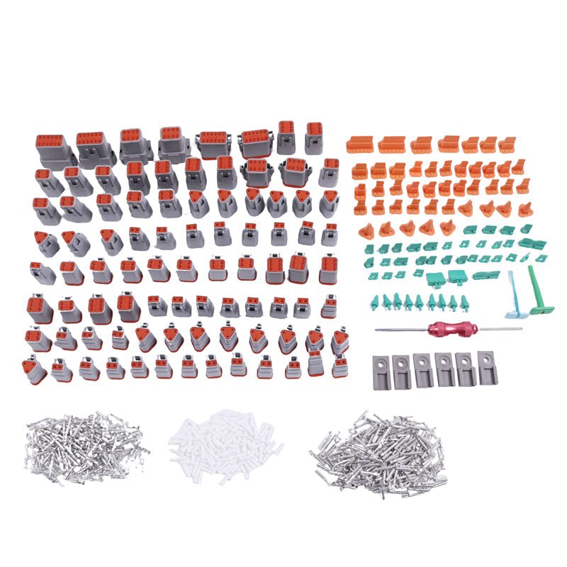 800 Piece Deutsch DT Connector Kit Stamped for 14 16 18 20 GA. WIRE - Fab Heavy Parts
