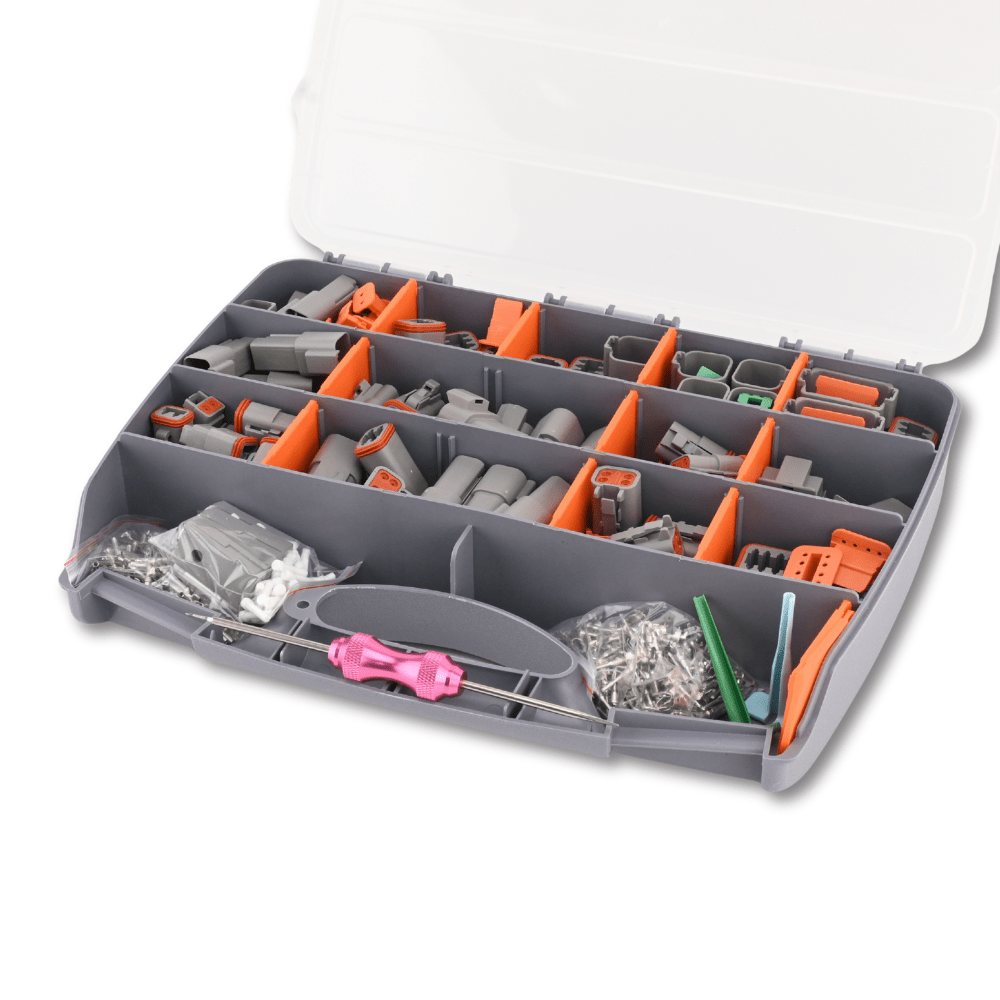 800 Piece Deutsch DT Connector Kit Stamped for 14 16 18 20 GA. WIRE - Fab Heavy Parts