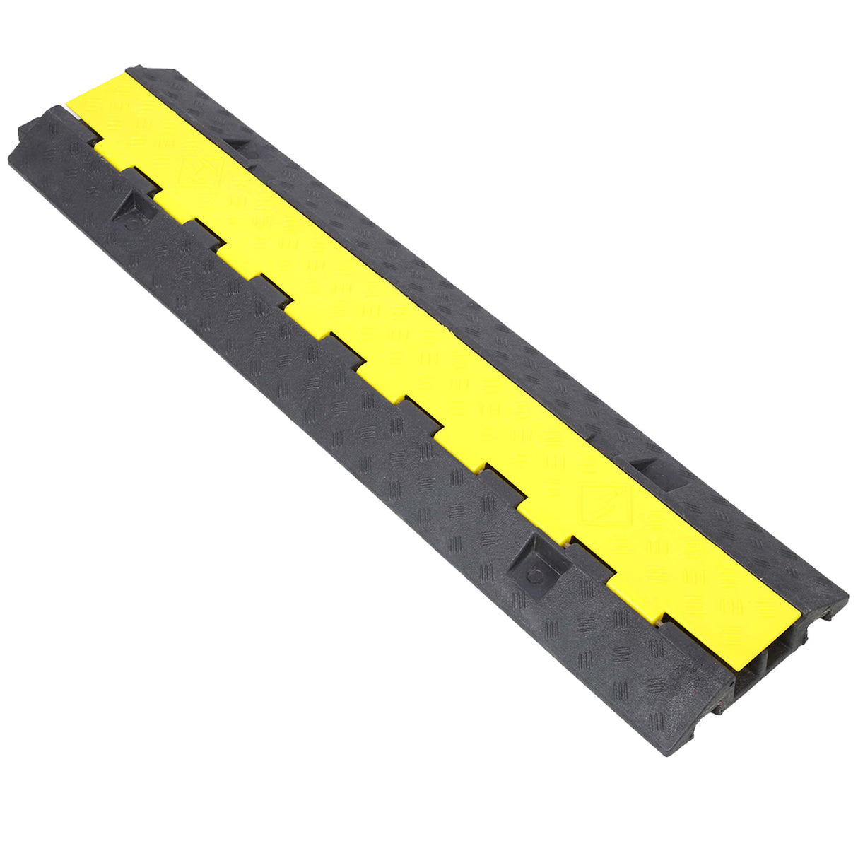 3 Packs Cable Protector Ramp 2 Channels Bilis ng Bump Hump Rubber Modular Rated 11000 lbs na Kapasidad ng Pag -load
