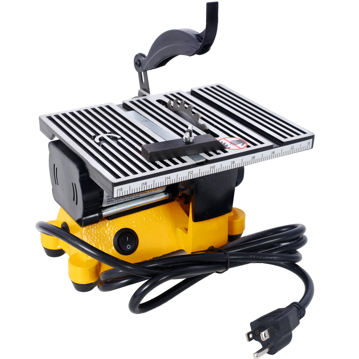 4" 90W Mini Table Saw Top Cut Off Miter Multifunctional Desktop w/ 3 Blades