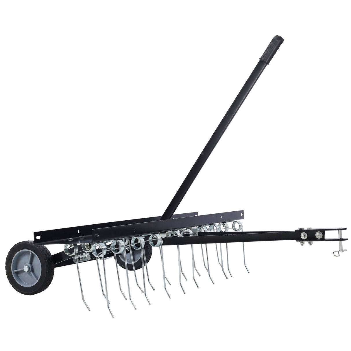 40-Inch Lawn Sweeper Tow Behind Dethatcher--Black