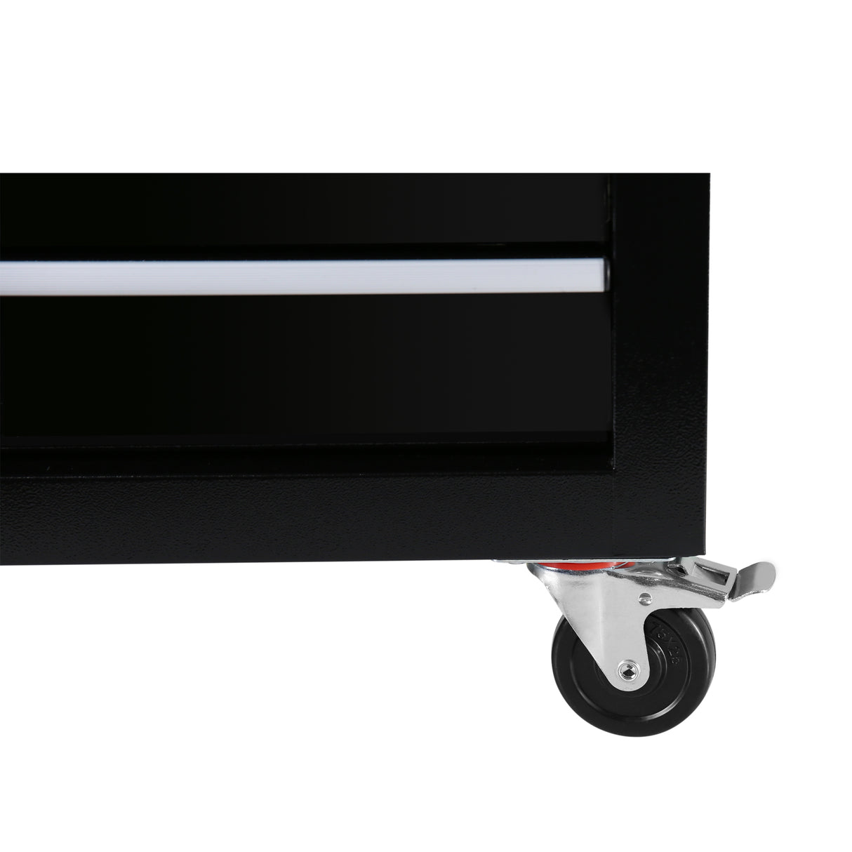 7引き出しポータブルローリングツールチェストボックス - ブラック