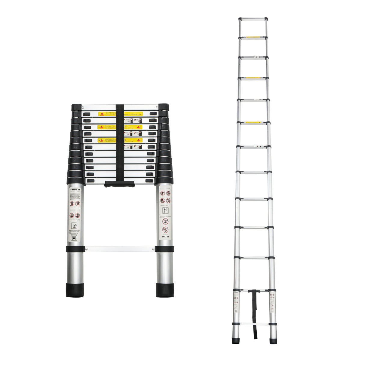 Telescoping Ladder 16.5FT Aluminum Alloy Portable Heavy Duty 300 lbs Capacity