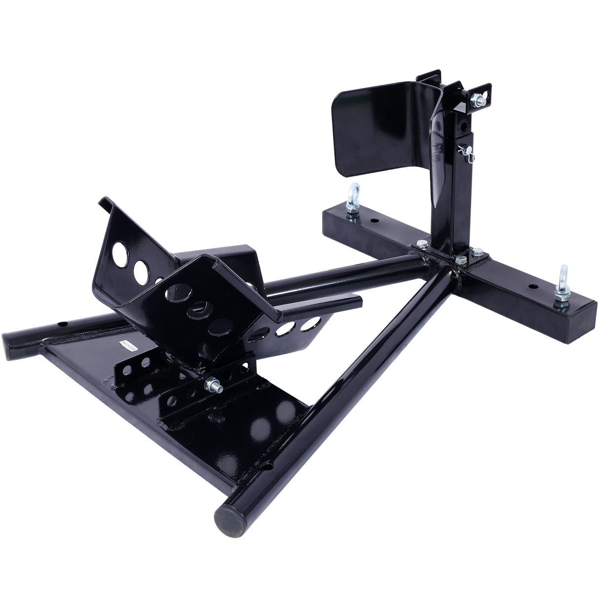 Motorcycle Front Tire Motorbike Chock for 17"-21" Wheels Locking Adjusting Stand--Black