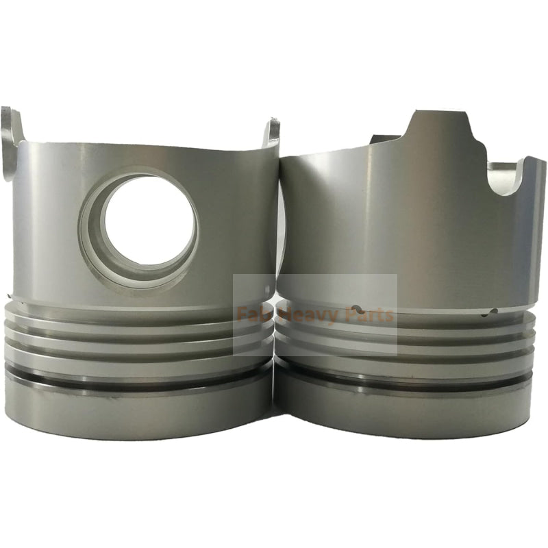 8X Piston with Pin and Clips L 13216-1560 / R 13226-1140 Fits For Hino Engine EF550
