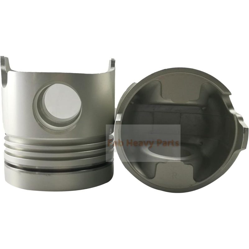 8X Piston with Pin and Clips L 13216-1560 / R 13226-1140 Fits For Hino Engine EF550