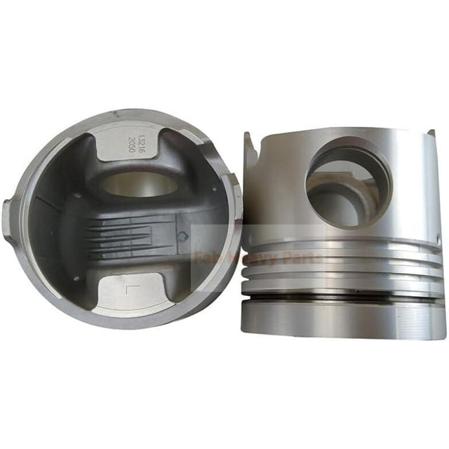 8X Piston with Pin and Clips R 13226-1200 L 13216-2050 Fits For Hino Engine F17D