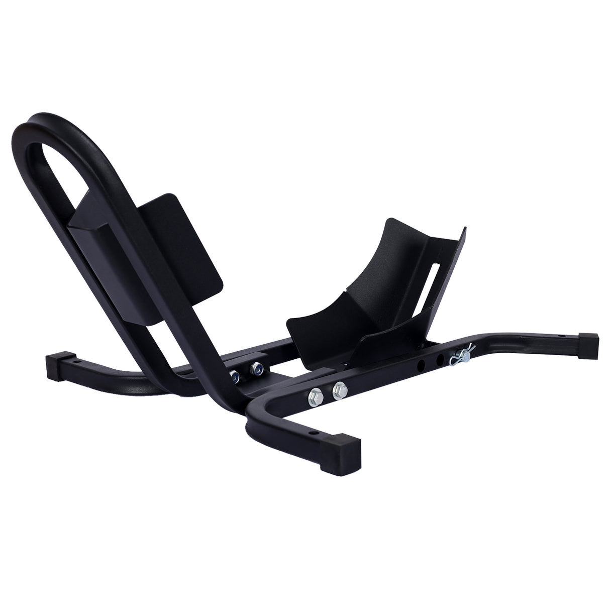 Cuña para neumático delantero de 1200 lb, soporte para ruedas de alta resistencia para 17"-21" Ruedas de acero--Negro