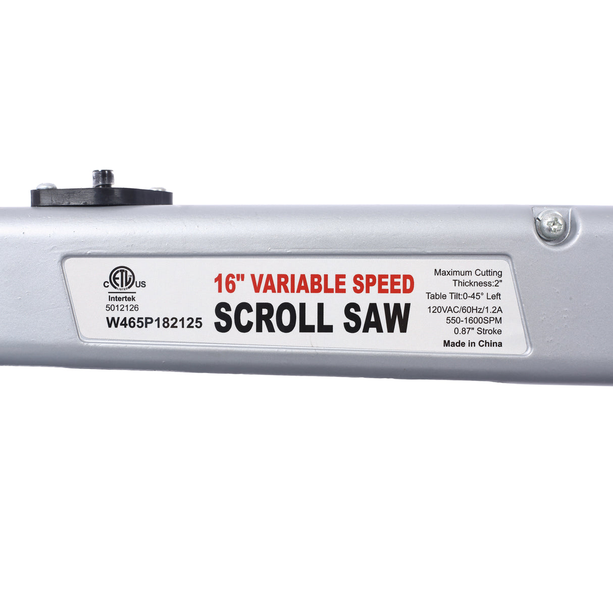 16-Inch Variable Speed Scroll Saw with Extra-Large Adjustable Tilting Table ETL Certified