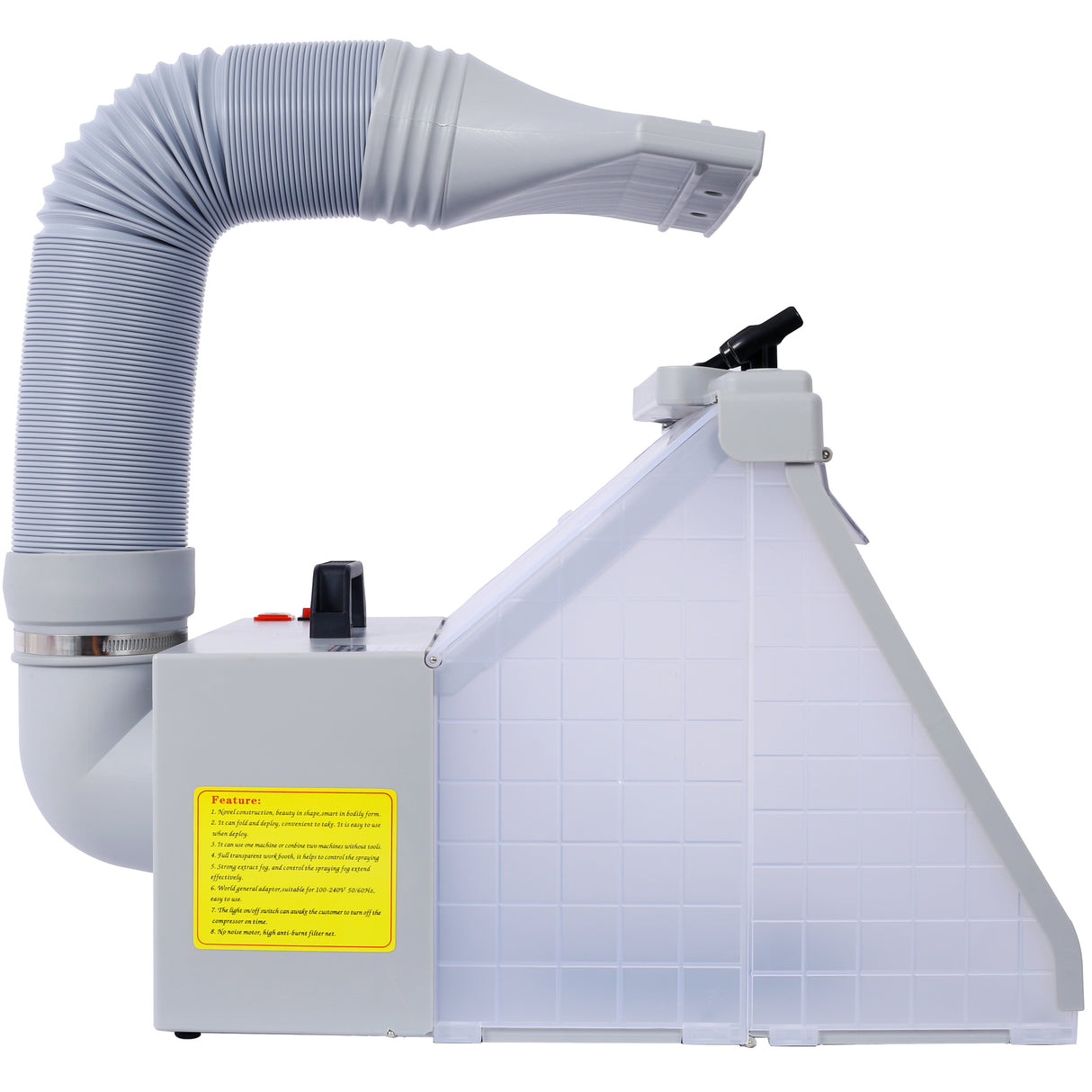 Portable Airbrush Spray Booth Kit Includes 3 Led Lights 4 Airbrush Holders and 1 Paint Holder