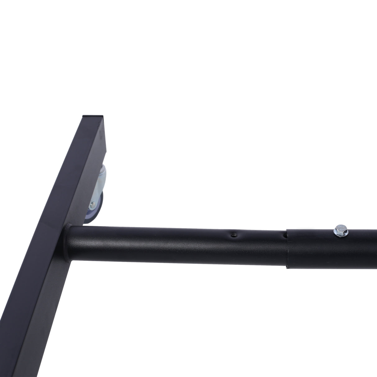 Adjustable Tear Down Work Table with Drawer (4) 2.5" Swivel Casters 220 Lbs Capacity Rubber Corners Heavy Duty Steel--Black