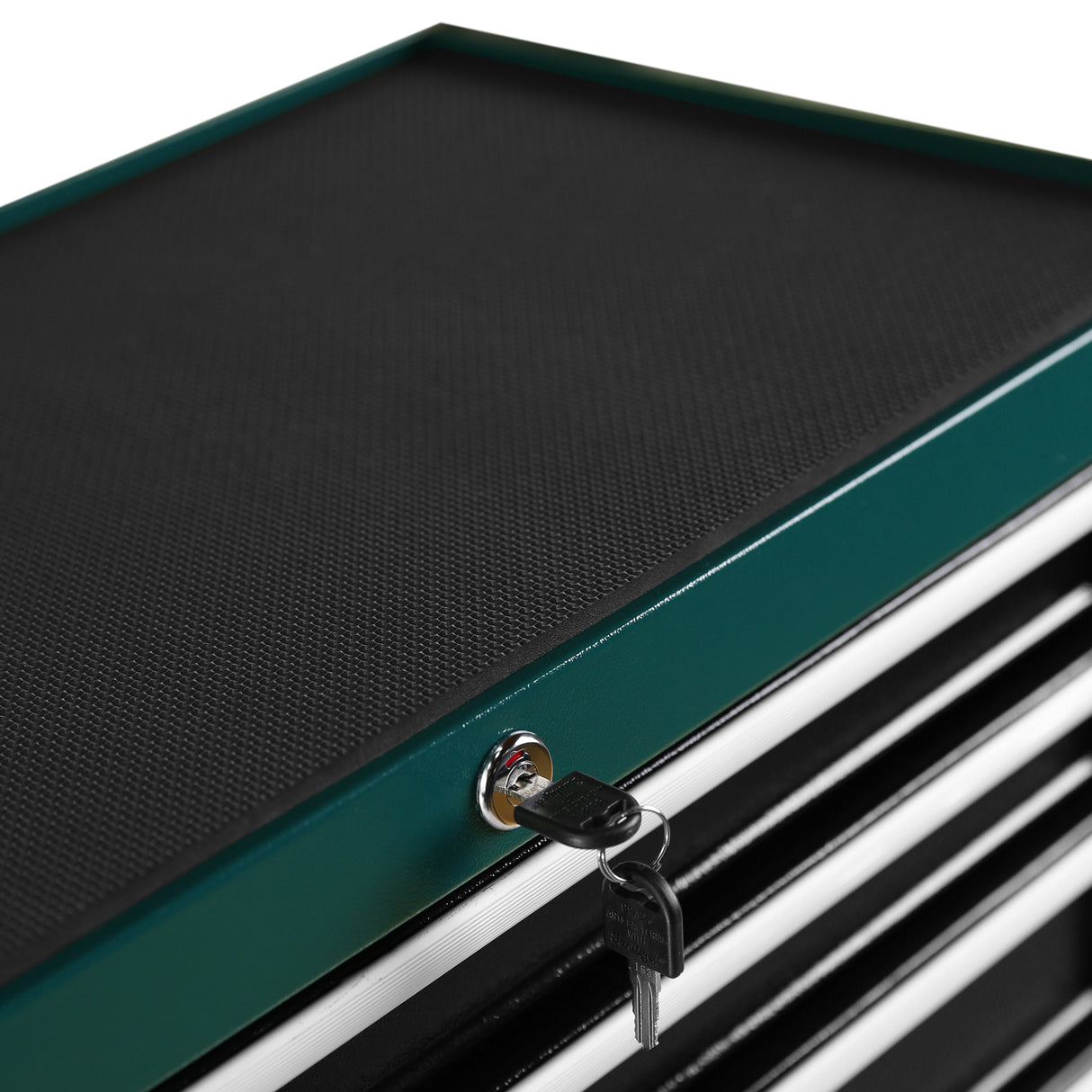 7ドロワーローリングツールカートボックスロック可能 - グリーン