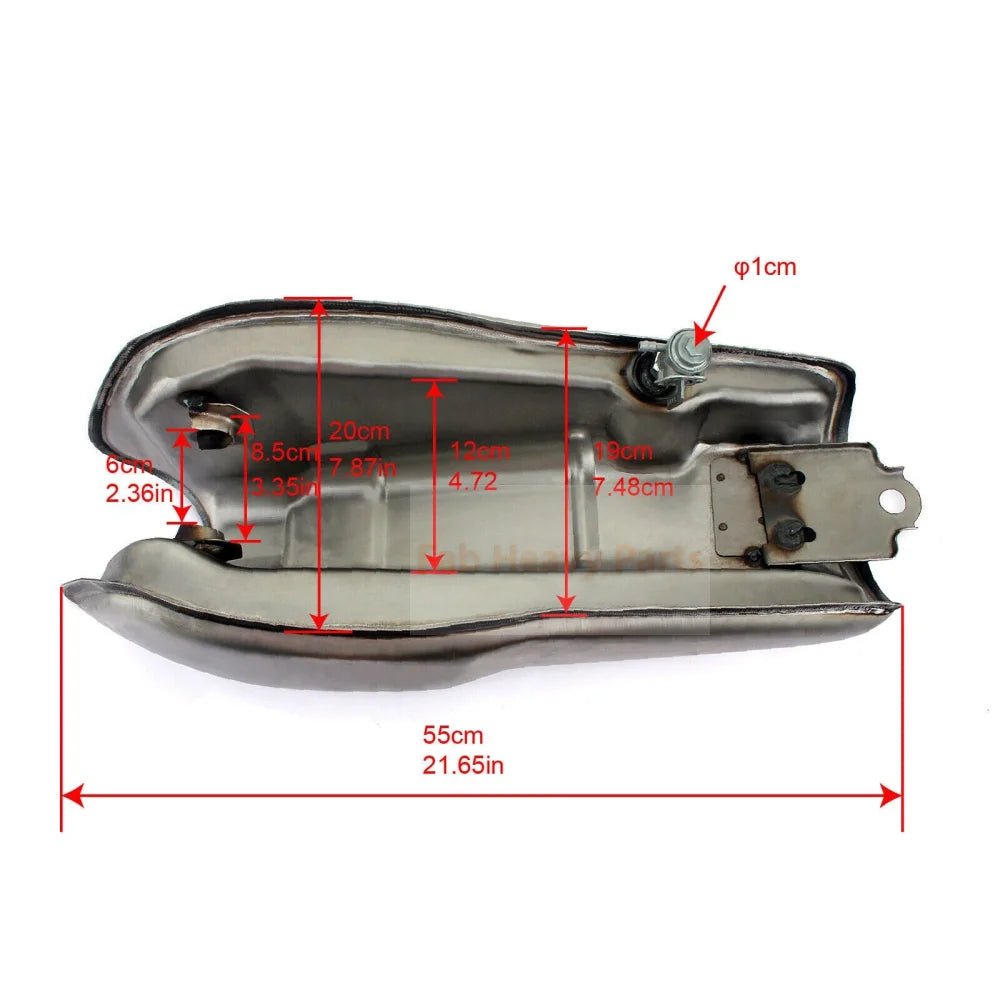 9L 2.4Gal Cafe Racer Gas Fuel Tank Universal Fits for Yamaha RD400 RD350 for BMW R100 - Fab Heavy Parts