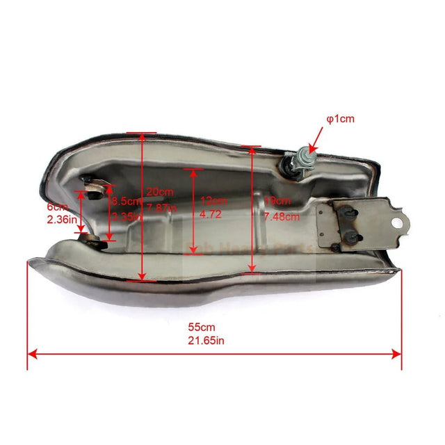 9L 2.4Gal Cafe Racer Gas Fuel Tank Universal Fits for Yamaha RD400 RD350 for BMW R100 - Fab Heavy Parts