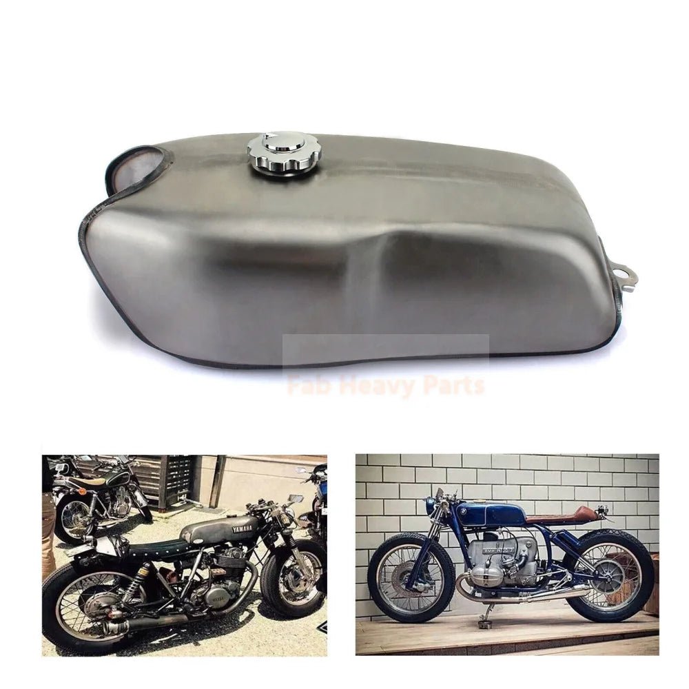9L 2.4Gal Cafe Racer Gas Fuel Tank Universal Fits for Yamaha RD400 RD350 for BMW R100 - Fab Heavy Parts