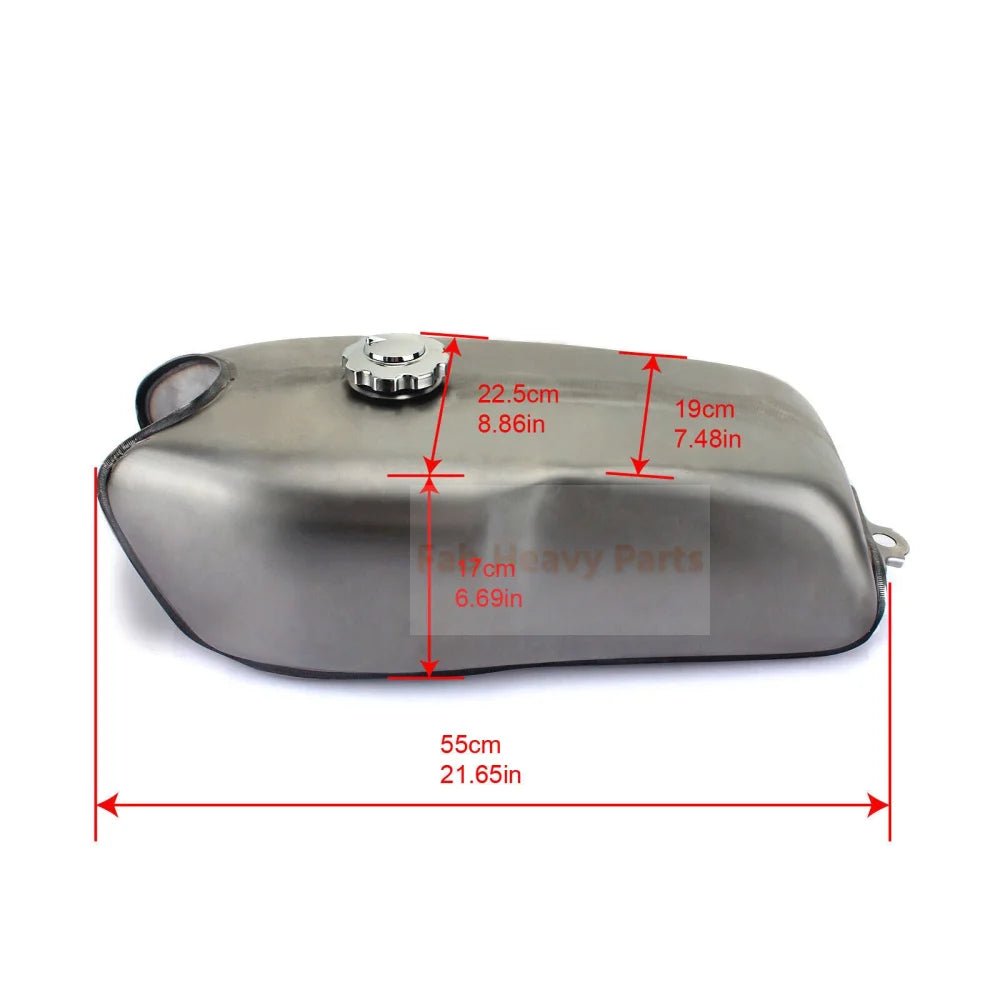 9L 2.4Gal Cafe Racer Gas Fuel Tank Universal Fits for Yamaha RD400 RD350 for BMW R100 - Fab Heavy Parts