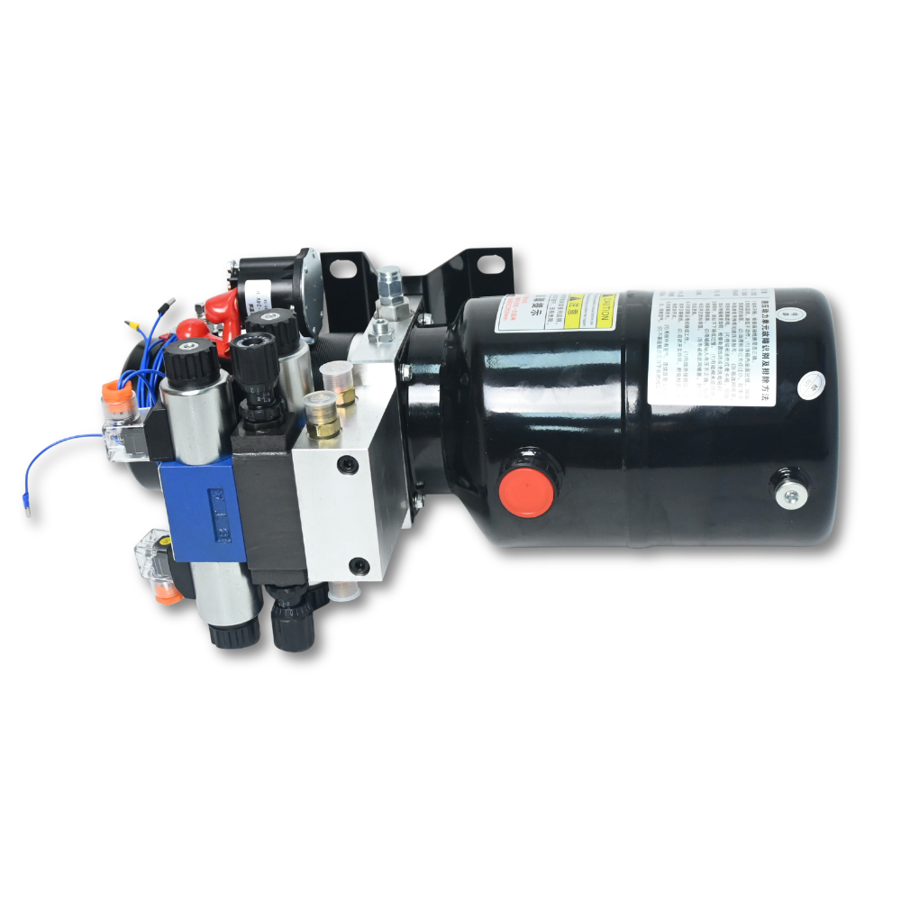 Double Acting Hydraulic Power Unit 3kW 24V DC 8 Quart Steel Tank 1.8GPM 2900PSI SAE 8 Fits for Dump Trailer Car Lifting - Fab Heavy Parts