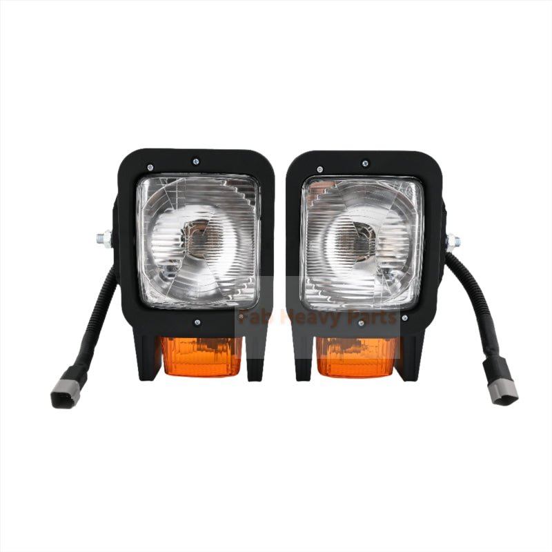 A Pair Floodlamp AT330210 AT330211 Fits for John Deere Engine 4024 4045 5030 Loader 204K 244K 304J 344K - Fab Heavy Parts