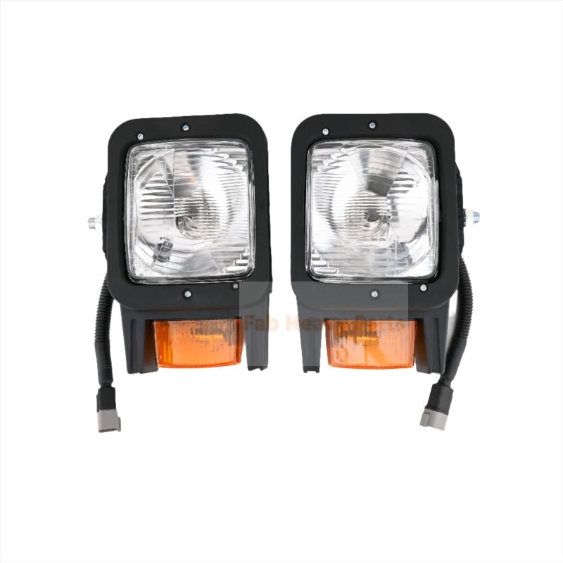 A Pair Floodlamp AT330210 AT330211 Fits for John Deere Engine 4024 4045 5030 Loader 204K 244K 304J 344K - Fab Heavy Parts