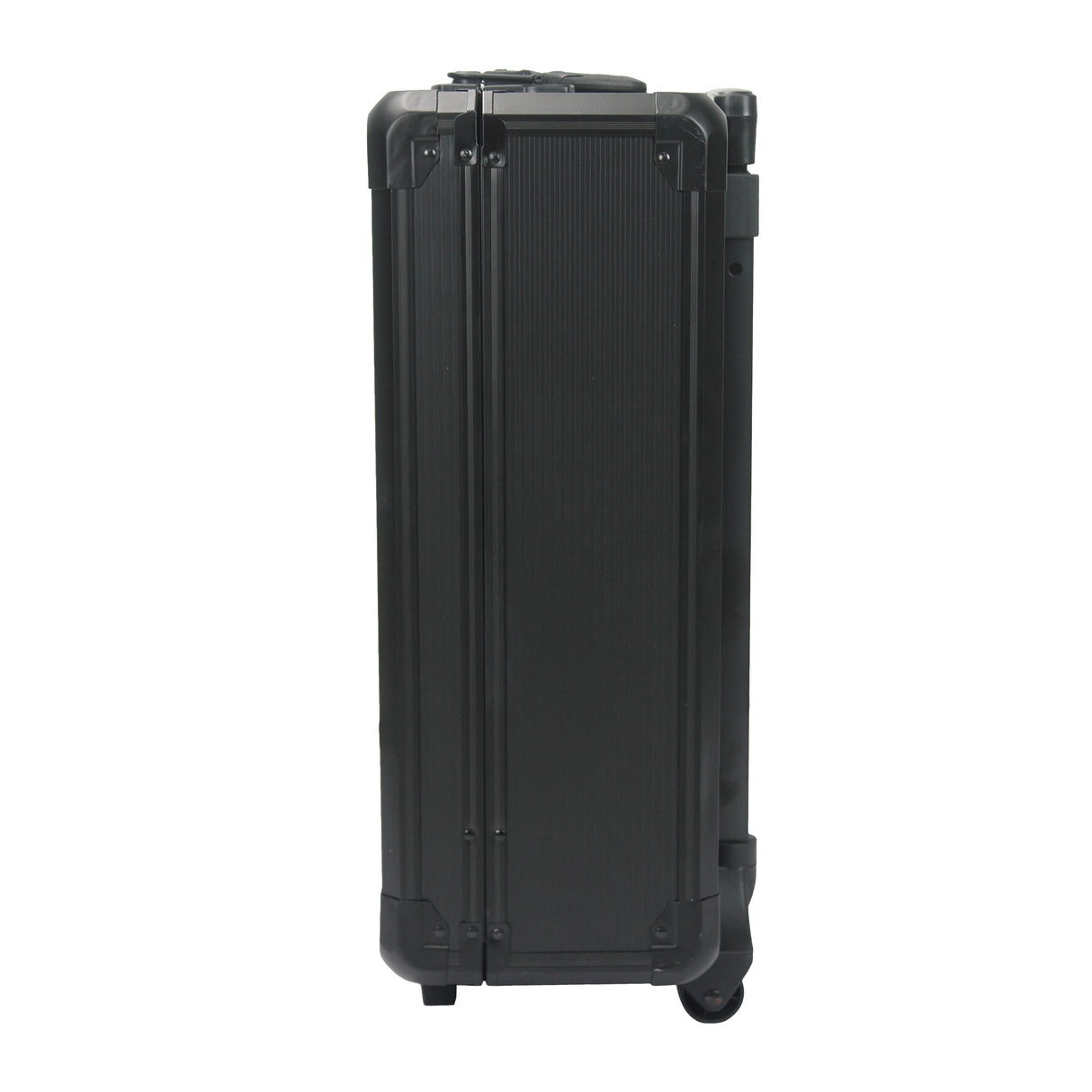 Schwarze Handwerkzeugkasten mit 4 Schichten von Toolset und Rädern