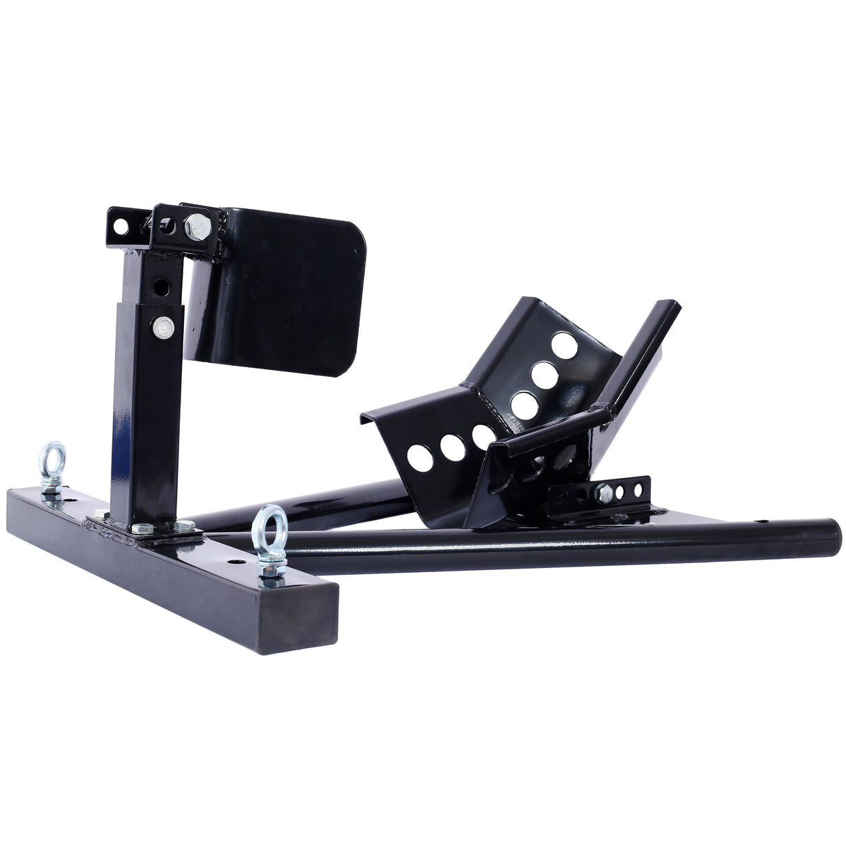 Motorcycle Front Tire Motorbike Chock for 17"-21" Wheels Locking Adjusting Stand--Black