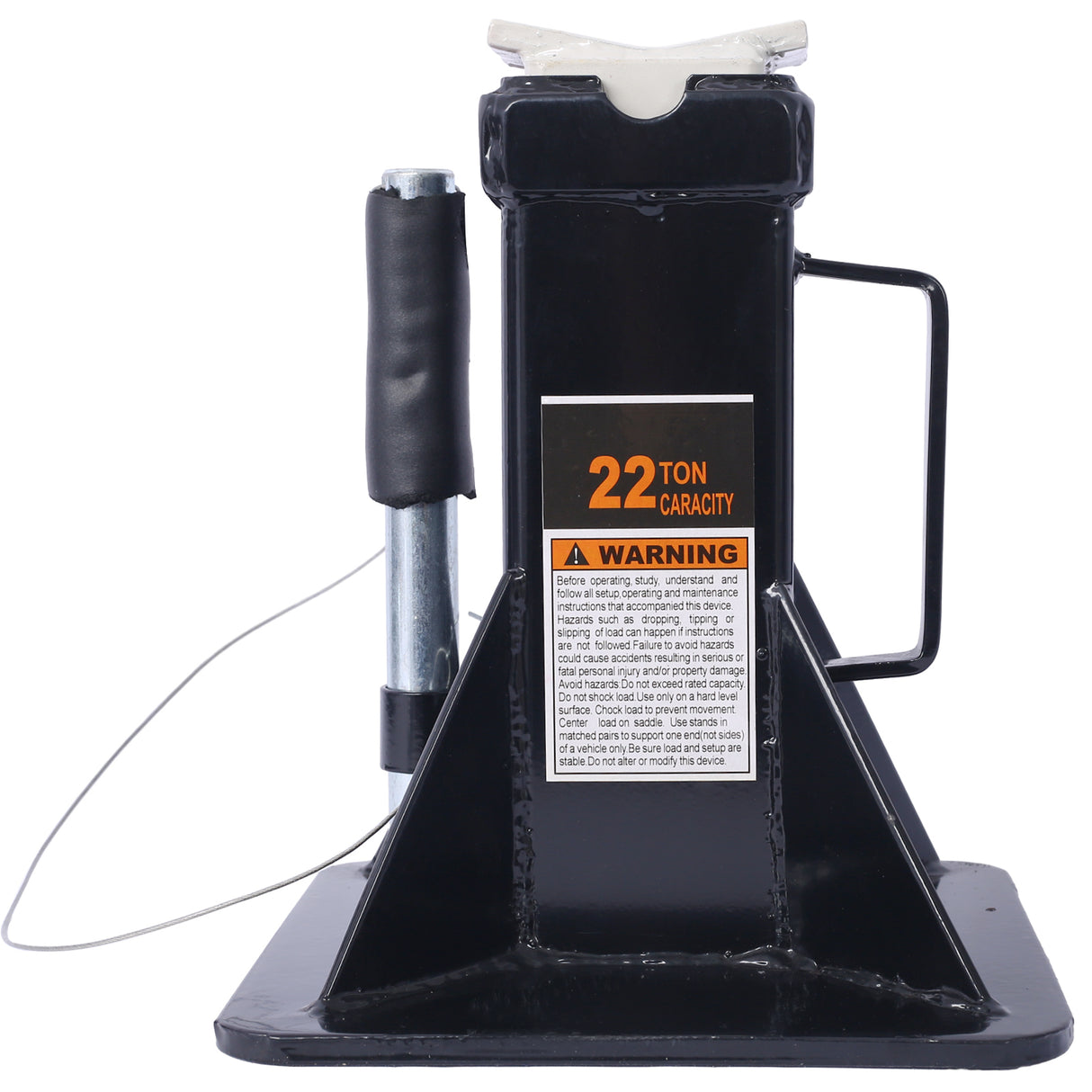 1 paire Stand de cric de voitures professionnelles de type épingle épais avec verrouillage 44 000 livres - noir