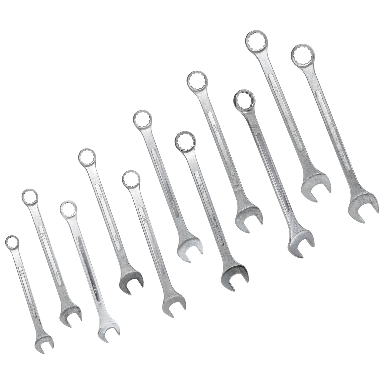 11 PCS SAE Jumbo Combination Wrench Set Extra Large SAE 1-5/16", 1-3/8", 1-7/16", 1-1/2", 1-9/16", 1-5/8", 1-11/16", 1-3/4", 1-13/16", 1-7/8", 2" Chrome Plated