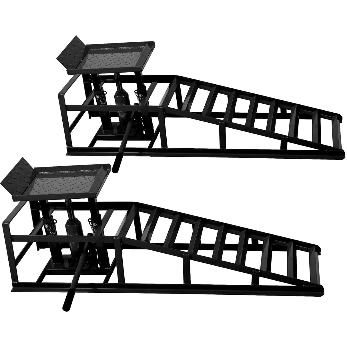 2 pack ramps itinaas garahe hydraulic 5 ton automotive pag-aayos ng frame ng pag-angat-black