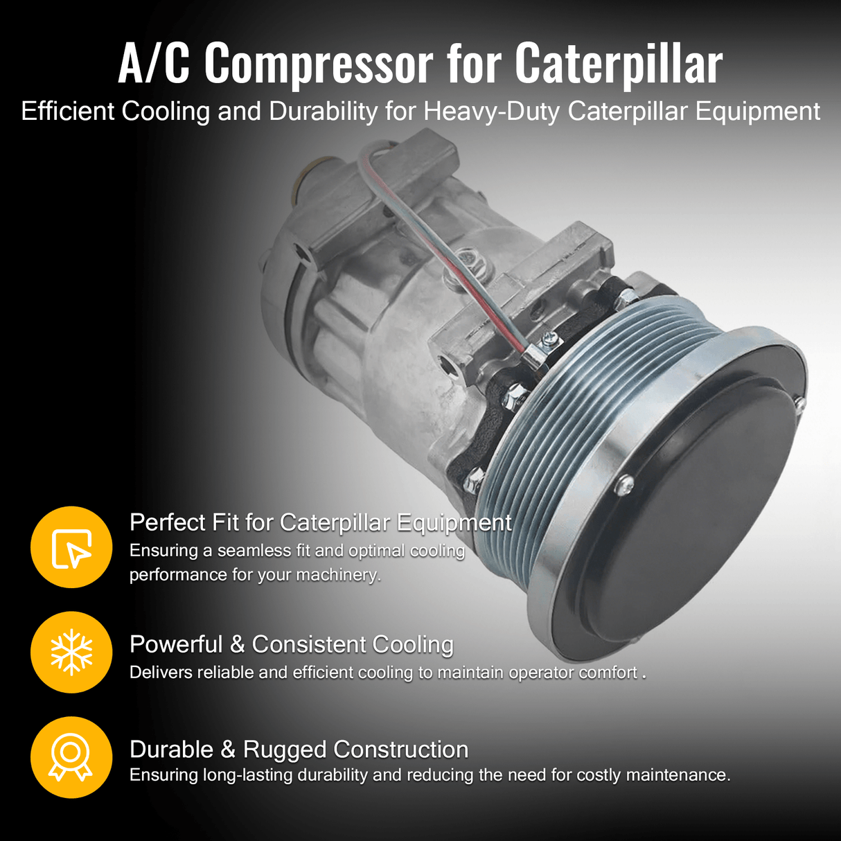 A/C Compressor 464 - 9988 4649988 163 - 0872 1630872 Fits for Cat 938G 950H 962H 966H 793F 794 796 797 - Fab Heavy Parts