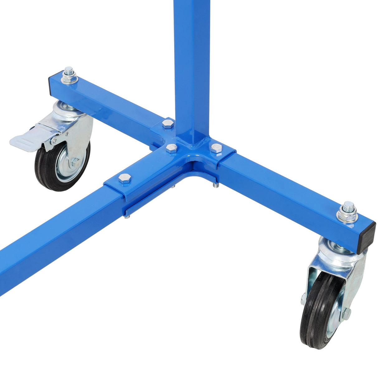 Adjustable Height Paint Hanger Drying Rack Mobile Painting Stand with 6 Hanging Hooks - Blue - Fab Heavy Parts