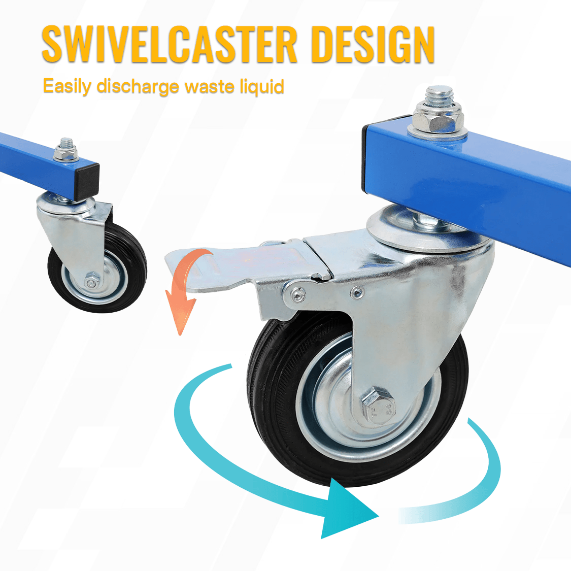 Adjustable Height Paint Hanger Drying Rack Mobile Painting Stand with 6 Hanging Hooks - Blue - Fab Heavy Parts