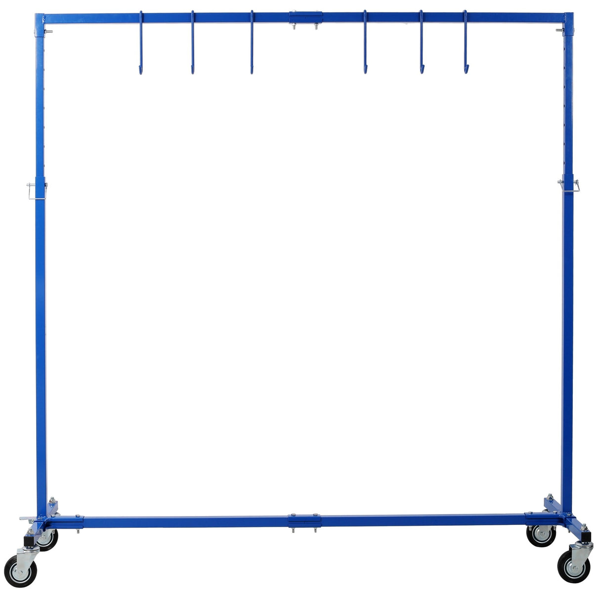 Adjustable Height Paint Hanger Drying Rack Mobile Painting Stand with 6 Hanging Hooks - Blue - Fab Heavy Parts