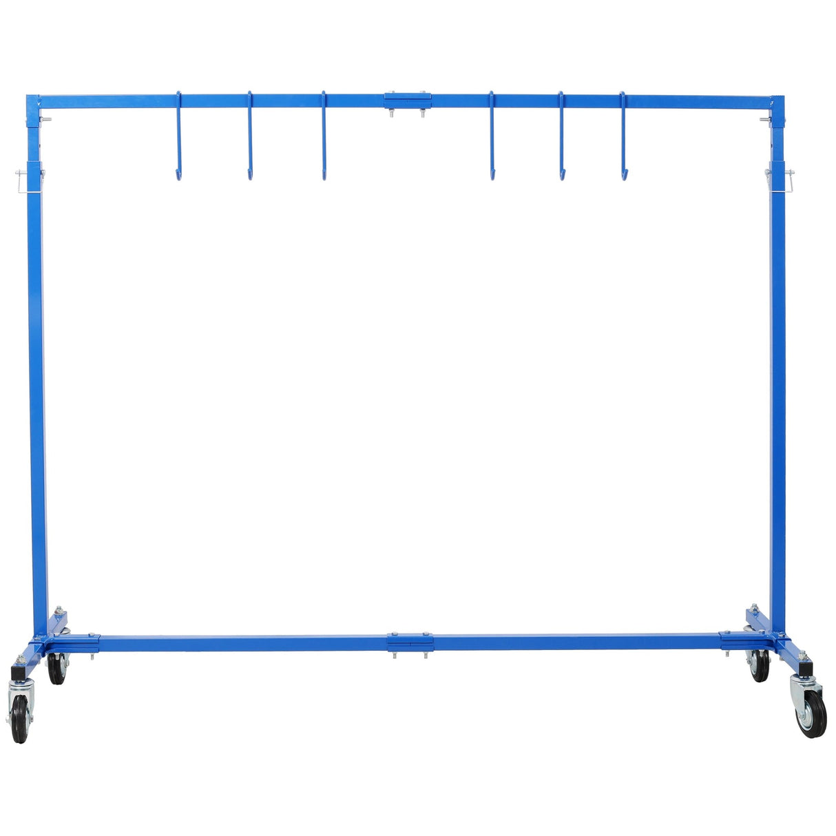 Adjustable Height Paint Hanger Drying Rack Mobile Painting Stand with 6 Hanging Hooks - Blue - Fab Heavy Parts