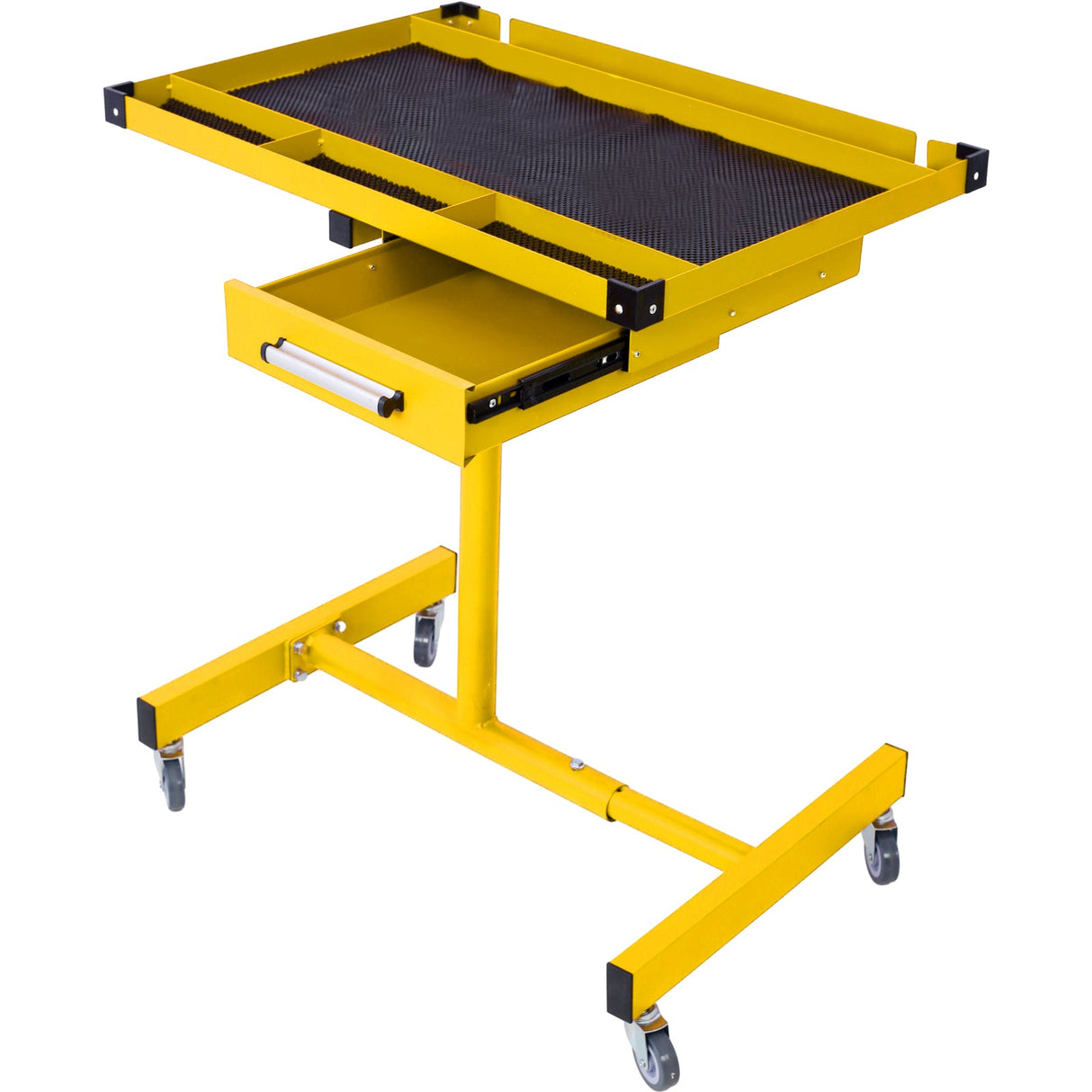Adjustable Work Table with Drawer - Yellow - Fab Heavy Parts