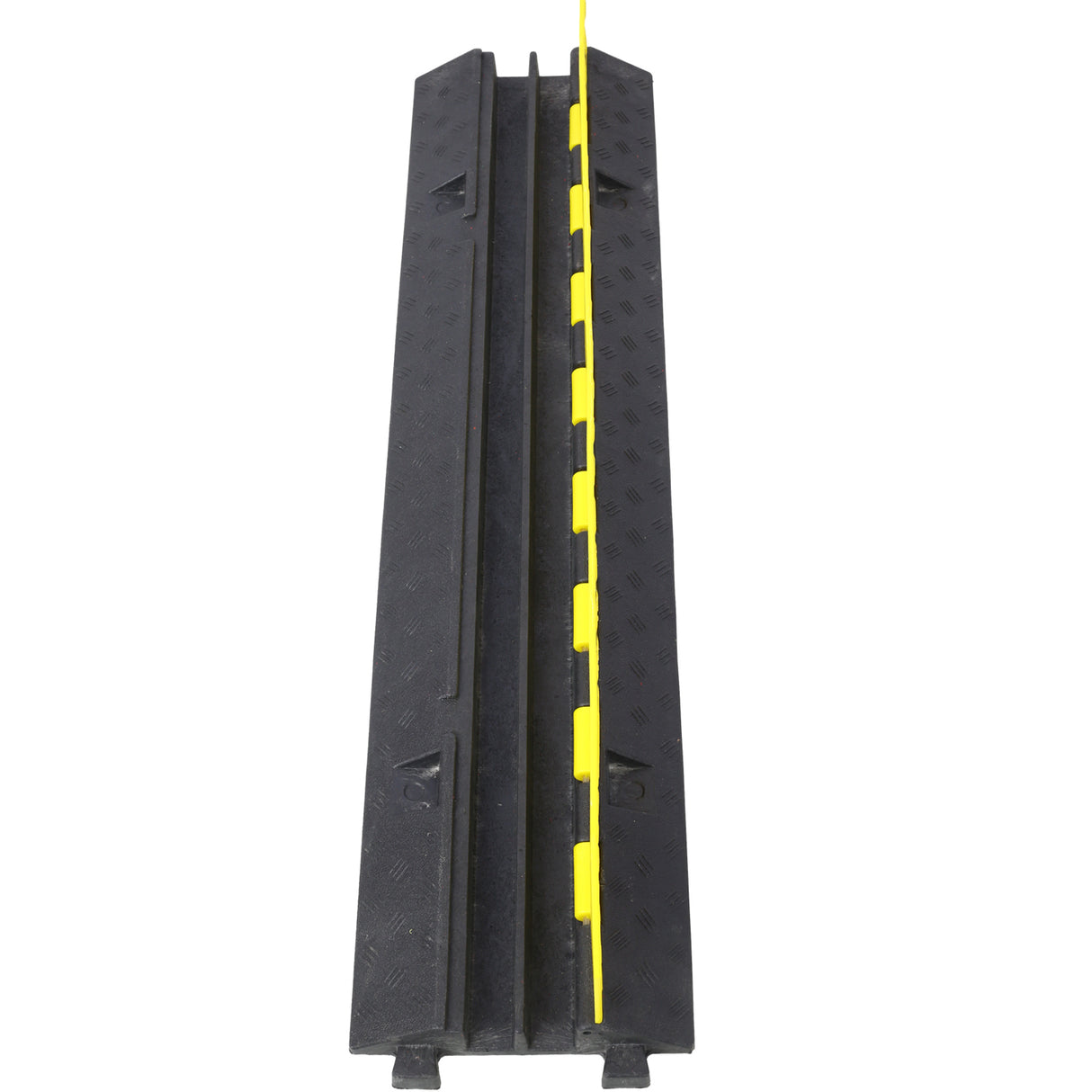 3 Packs Cable Protector Ramp 2 Channels Bilis ng Bump Hump Rubber Modular Rated 11000 lbs na Kapasidad ng Pag -load