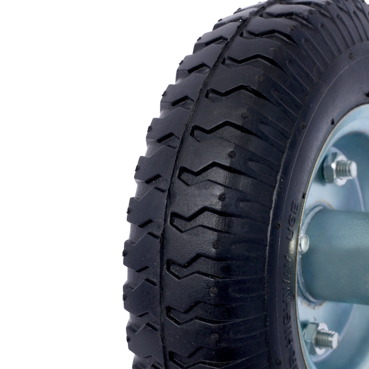 2PCS 8IN Pneumatic Tire Rigrid Caster Wheel Swivel Plate Steel Hub with Ball Bearings 5/8-Inch Bore Centered Axle Black