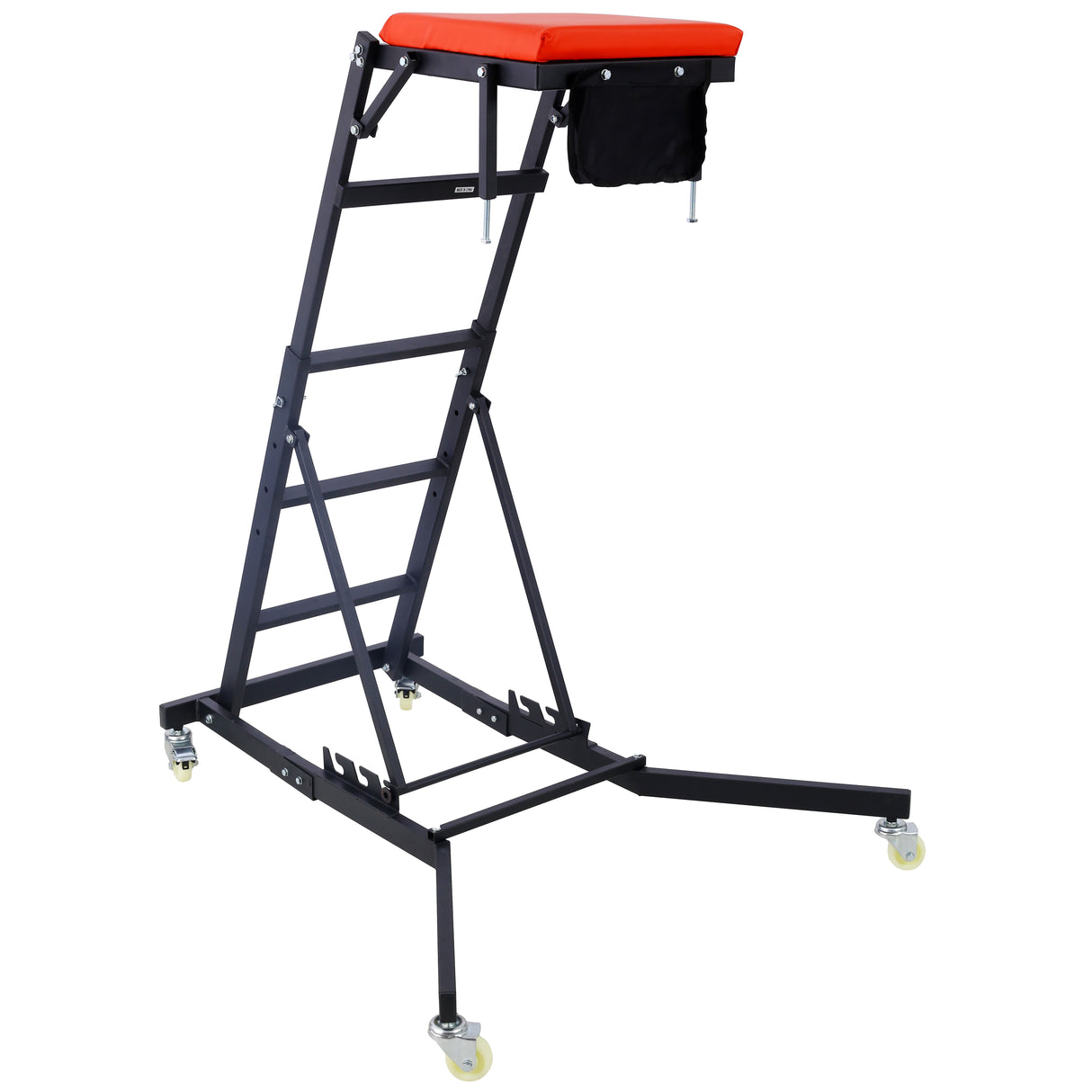 Top Automotive Engine Creeper 42.5"-66" 330 LBS Capacity High Top 4 Swivel Caster Wheels Padded Deck Foldable