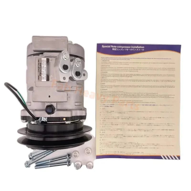 Air Conditioning Compressor 20Y - 979 - 6121 Fit for Komatsu Excavator PC200 - 7 PC300 PC450 - Fab Heavy Parts