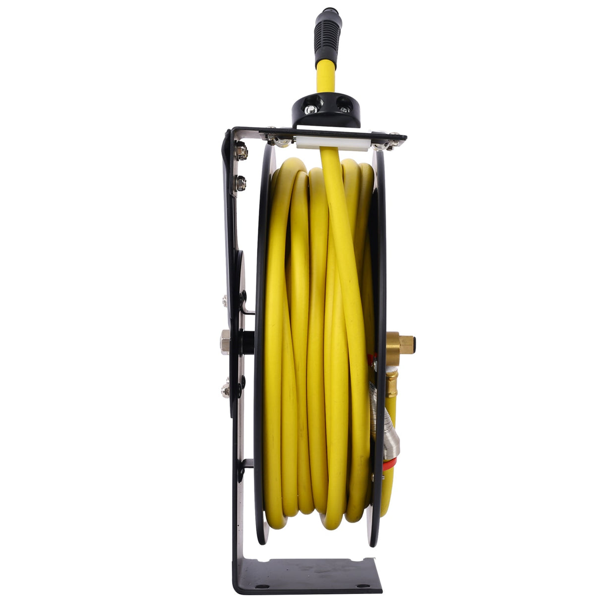 Air Hose Reel Retractable 3/8" Inch x 50' Foot SBR Rubber Max 300PSI Heavy Duty Industrial Steel Single Arm Construction - Fab Heavy Parts