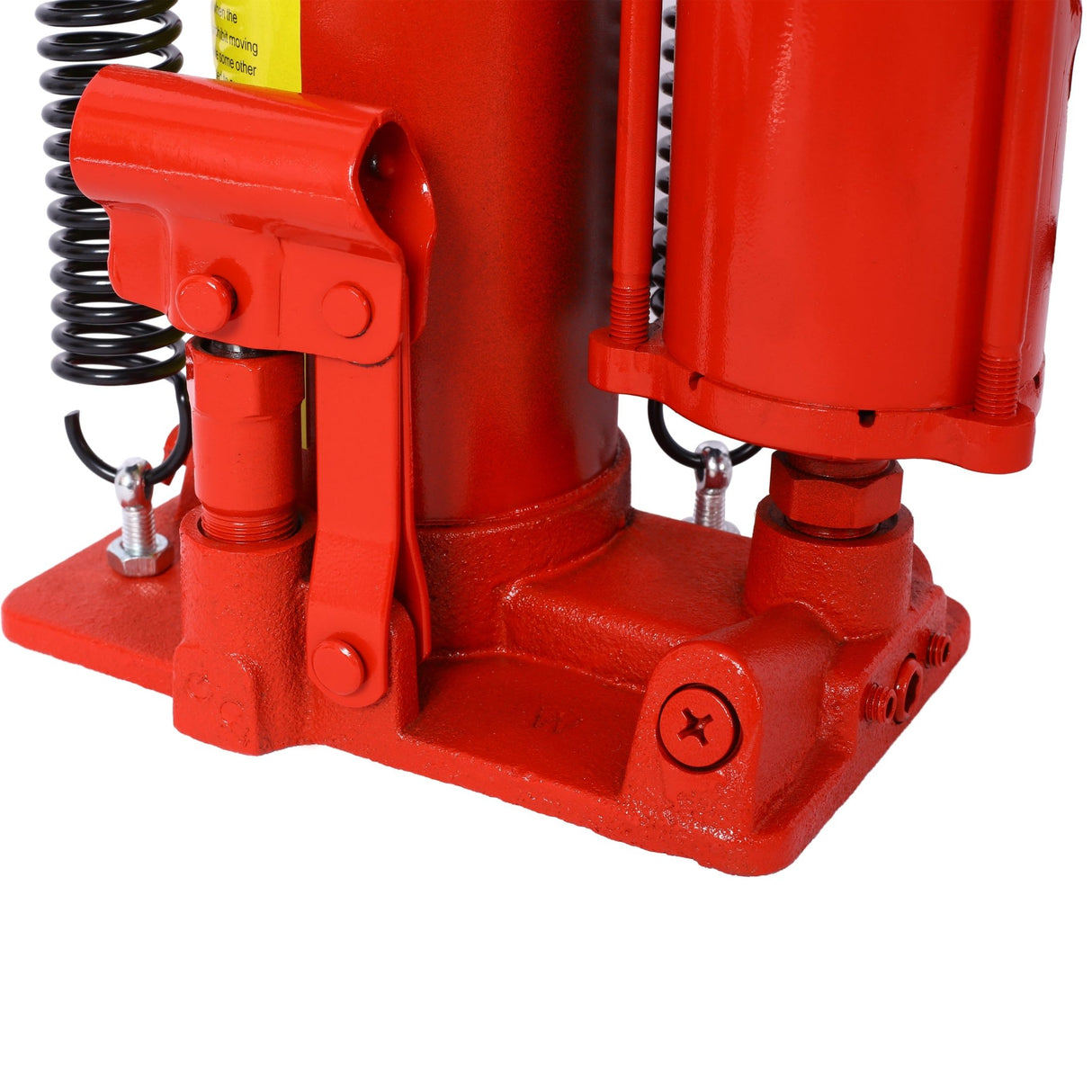 Air Hydraulic Bottle Jack 12 Ton/24000 LBS All Welded 9.8 - 19.3 inch Lifting Range Manual Handle and Air Pump - Red - Fab Heavy Parts